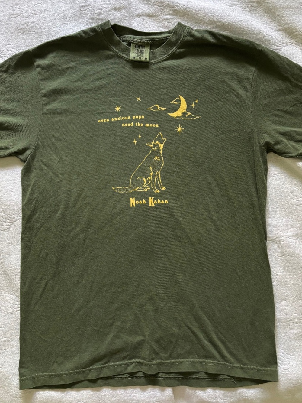 Noah Kahan The Great Divide “even anxious pups need the moon” T-shirt
